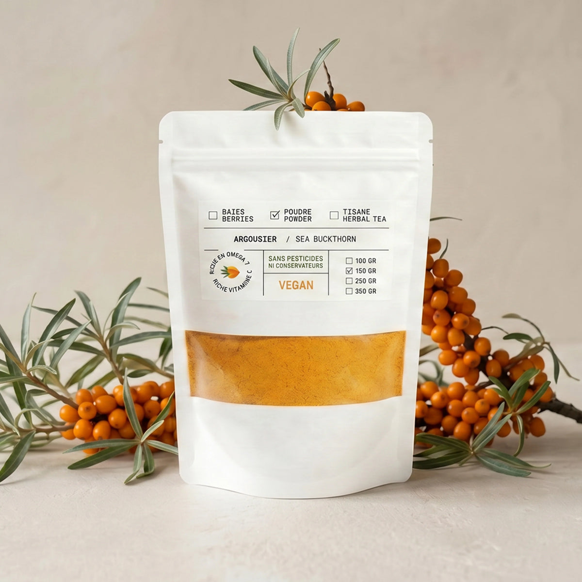 Poudre d'argousier Pure - 150 g