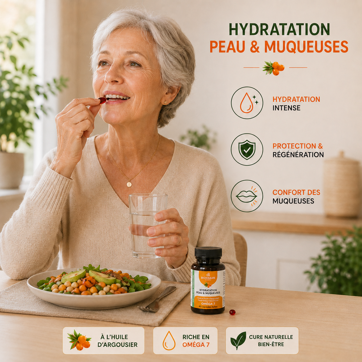 Oméga 7 Argousier - Hydratation des Muqueuses